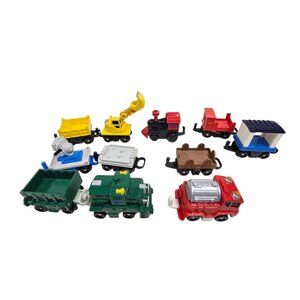 Y2K Fisher-Price GeoTrax Rail & Road System toy . lot of 11